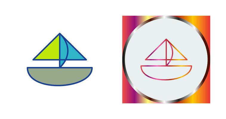 Small Yacht Vector Icon