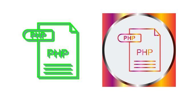 icono de vector de php