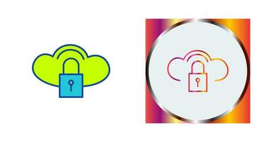 Secure Cloud Vector Icon