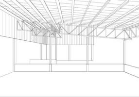 3d ilustración de edificio estructura vector