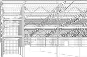 3d ilustración de edificio estructura vector