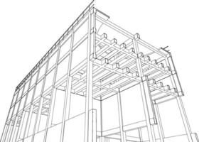 3d ilustración de industrial edificio vector