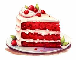 piece of cake illustration art on white background photo