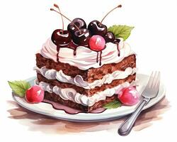 piece of cake illustration art on white background photo