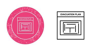 icono de vector de plan de evacuación