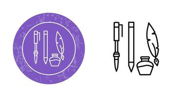 Unique Writing Equipment Vector Icon