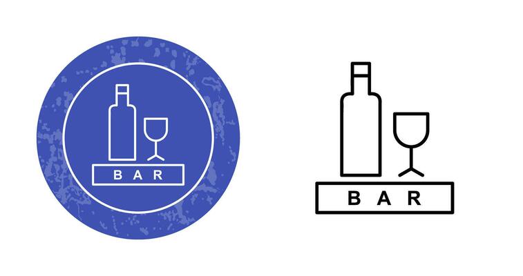 Unique Bar Sign Vector Icon