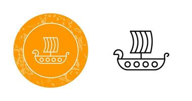 Viking Ship Vector Icon