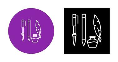 Unique Writing Equipment Vector Icon