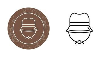 icono de vector de sombrero de camping