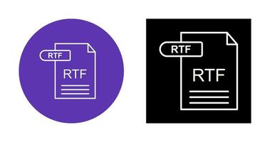 icono de vector rtf