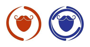 icono de vector de barba y bigote