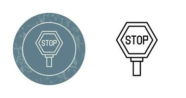 icono de vector de señal de stop