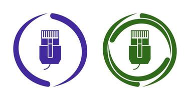 icono de vector de cable de internet único