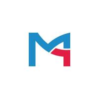 letter mq colorful curves arrow logo vector