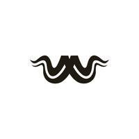 letter m abstract hair mustache symbol vector