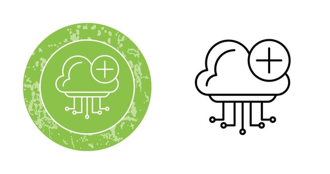 icono de vector de computación en la nube