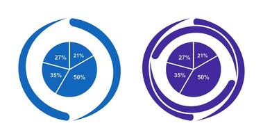 icono de vector de gráfico circular