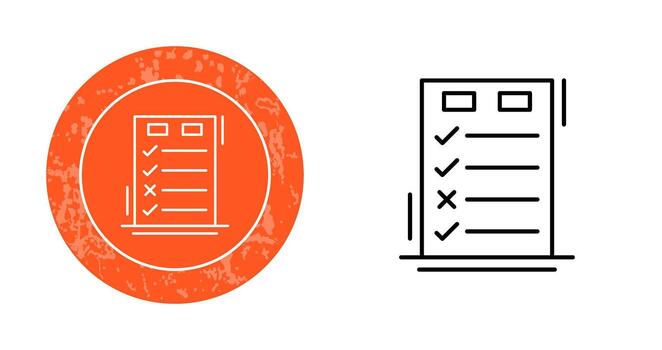 Today to Done CheckList Vector Icon