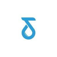 abstract letter s drop water geometric line logo vector
