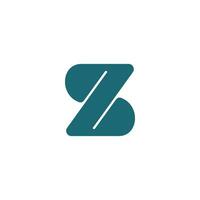 letter z curve geometric simple logo vector