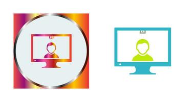 Unique Video Communication Vector Icon