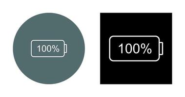 icono de vector de batería completa único