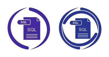 icono de vector de sql