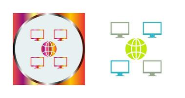 Unique Company Network Vector Icon