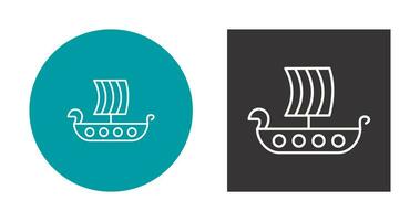 Viking Ship Vector Icon