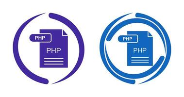 icono de vector de php