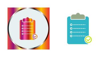 Unique Checklist Vector Icon