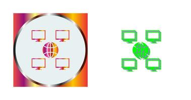 Unique Company Network Vector Icon