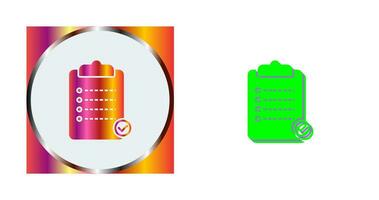 Unique Checklist Vector Icon