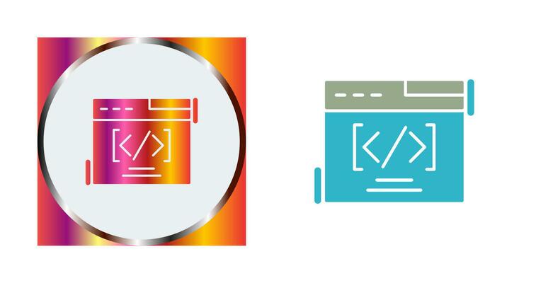Web Coding Vector Icon