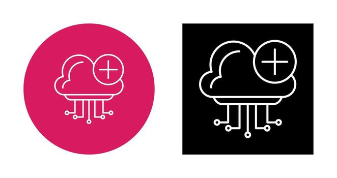 icono de vector de computación en la nube