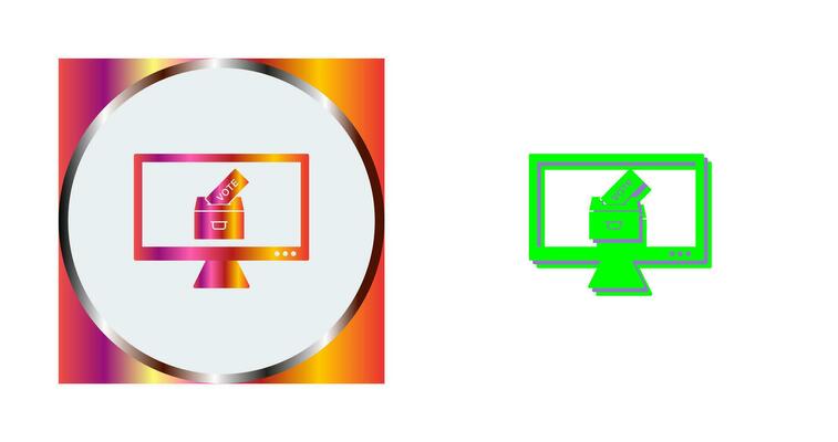 Online Vote Vector Icon