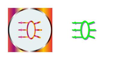 icono de vector de refracción