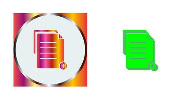 Unique Two files Vector Icon