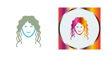 Hair Curly Vector Icon