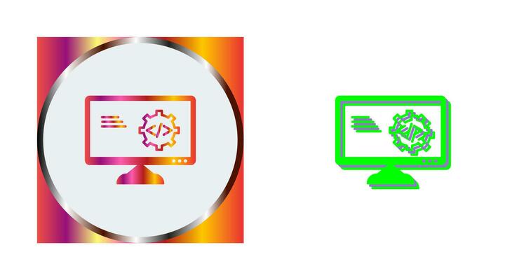 Unique Code Optimization Vector Icon