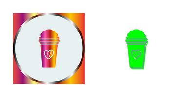 Unique Strawberry Milkshake Vector Icon