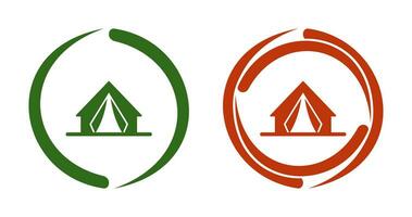 icono de vector de campamento