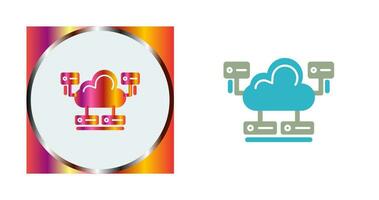 Cloud Database Vector Icon