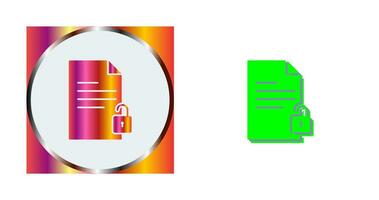 Unlock Documents Vector Icon