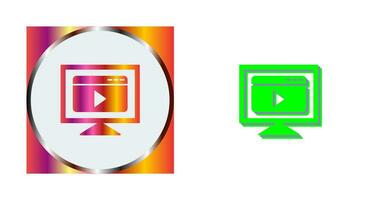 icono de vector de transmisión de video