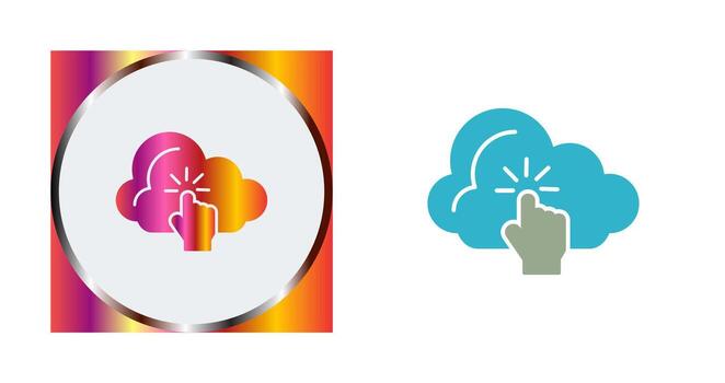 icono de vector de computación en la nube