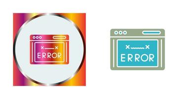 icono de vector de código de error