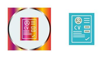 CV Vector Icon