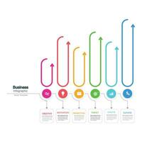 Infographic vector, graph. presentation. Business concepts, parts, steps, processes. Visualization of infographic data. Startup template. - Vector
